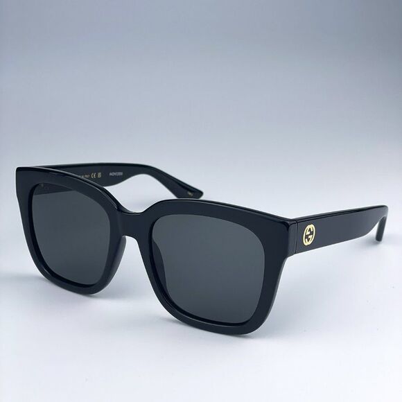 NEW Gucci GG1338S 001 Black Green Grey Square Women Sunglasses main image 5